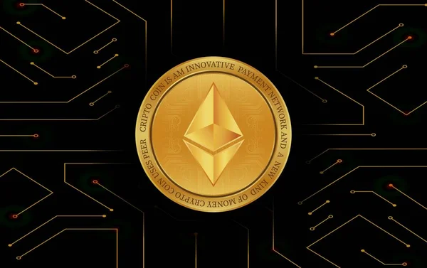 stock image ethereum-eth virtual currency images. 3d illustrations.