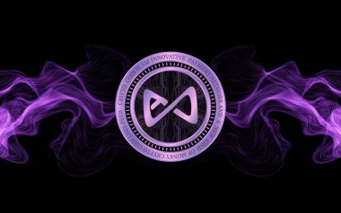 Eksen sonsuz eksenleri sanal para birimi görüntüsü. 3d illüstrasyon