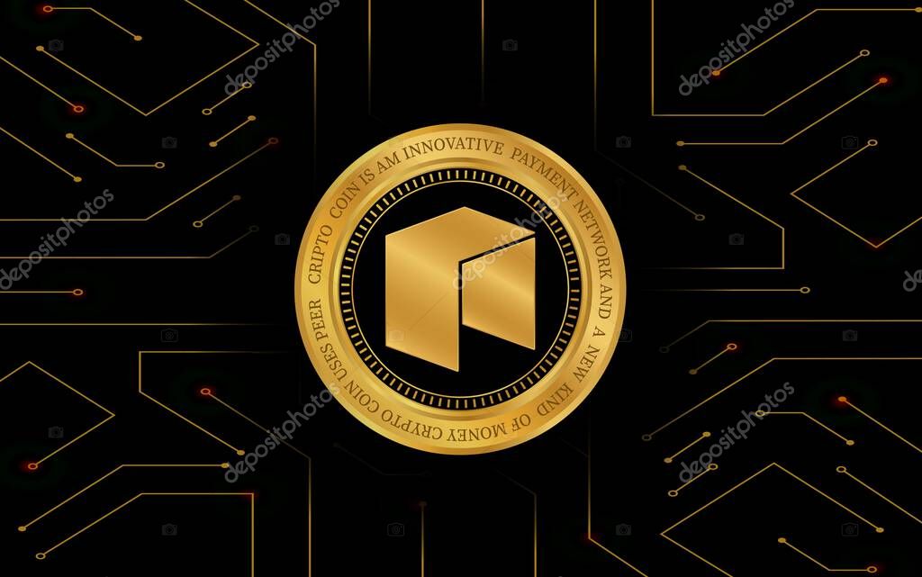 Neo virtual currency images. 3d illustration.