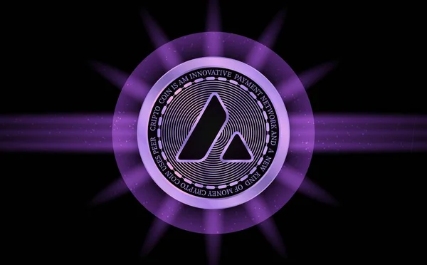 Avalanche Avax Virtual Currency Image Digital Background Illustrations — 图库照片