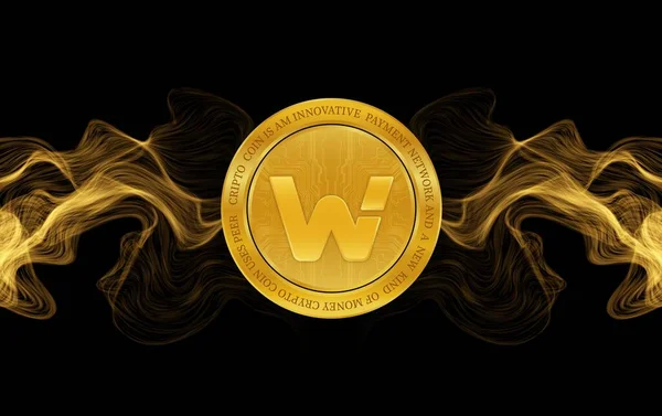 Логотип Виртуальной Валюты Woo Network Woo Иллюстрации — стоковое фото