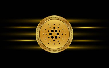 Cardano-ada kripto para birimi görüntüsü. 3d illüstrasyon.