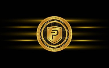 Pivx sanal para birimi resimleri. 3d illüstrasyon.