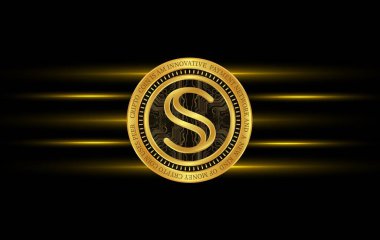secret-scrt virtual currency images. 3d illustrations.
