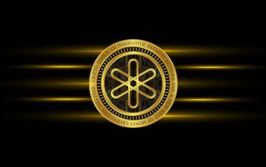 Sanal paralar ve logoları. Göçük sanal para birimi logosu. 3d illüstrasyon.