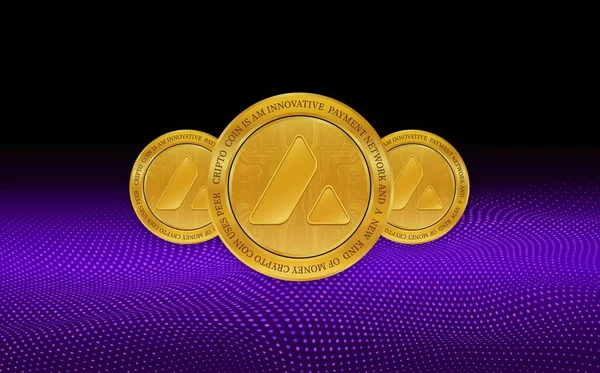 Avalanche Avax Virtual Currency Image Digital Background Illustrations — 图库照片