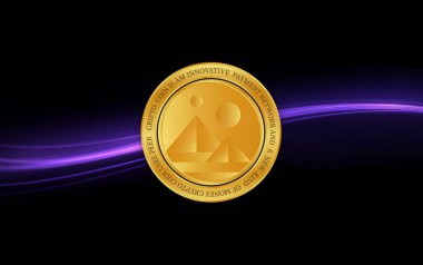 Decntraland-mana kripto para birimi resmi. 3B illüstrasyon.