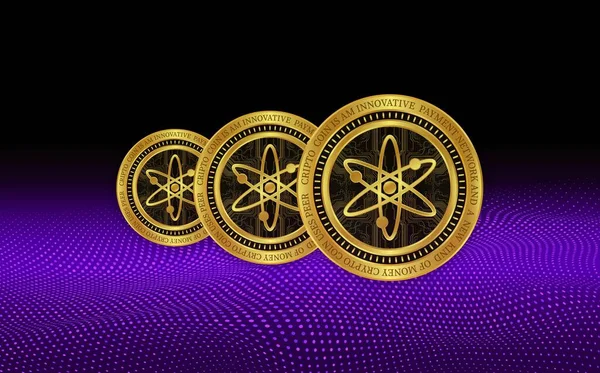 Cosmos Atom Virtual Currency Images Illustration — Stock Fotó