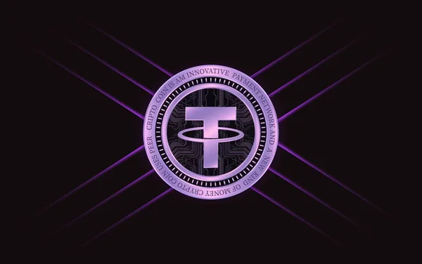 Логотип Віртуальної Валюти Tether Usdt Ілюстрації — стокове фото