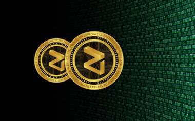 zilliqa-zil virtual currency images. 3d illustrations.