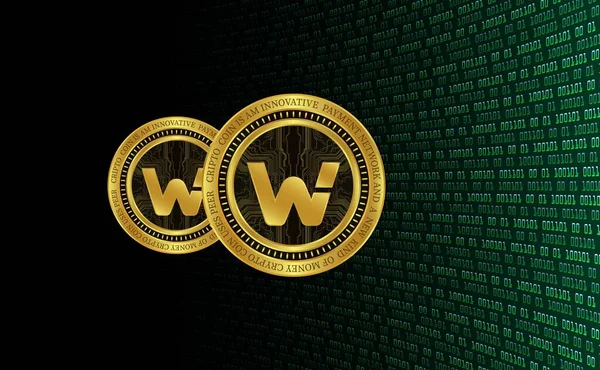 Woo Network Woo Virtual Currency Logo Illustrations — Zdjęcie stockowe