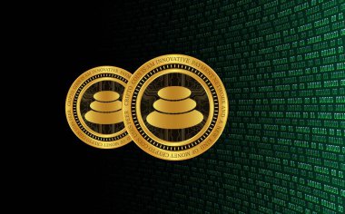 Dengeleyici-bal kripto para birimi görüntüsü. 3d illüstrasyon.
