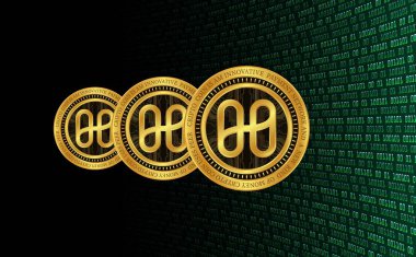 Harmony-1 sanal para birimi logosu. 3d illüstrasyon.