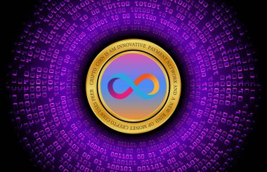 İnternet bilgisayar sanal para birimi logosu. 3d illüstrasyon.