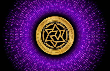 Iris sanal para birimi görüntüleri. 3d illüstrasyon.