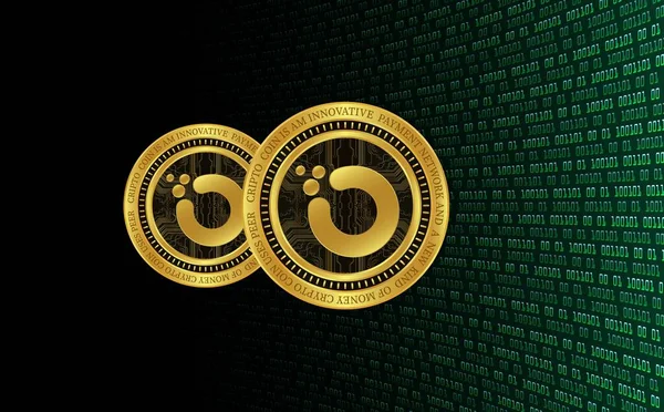 オーキッドオクスト仮想通貨画像 3Dイラスト — ストック写真