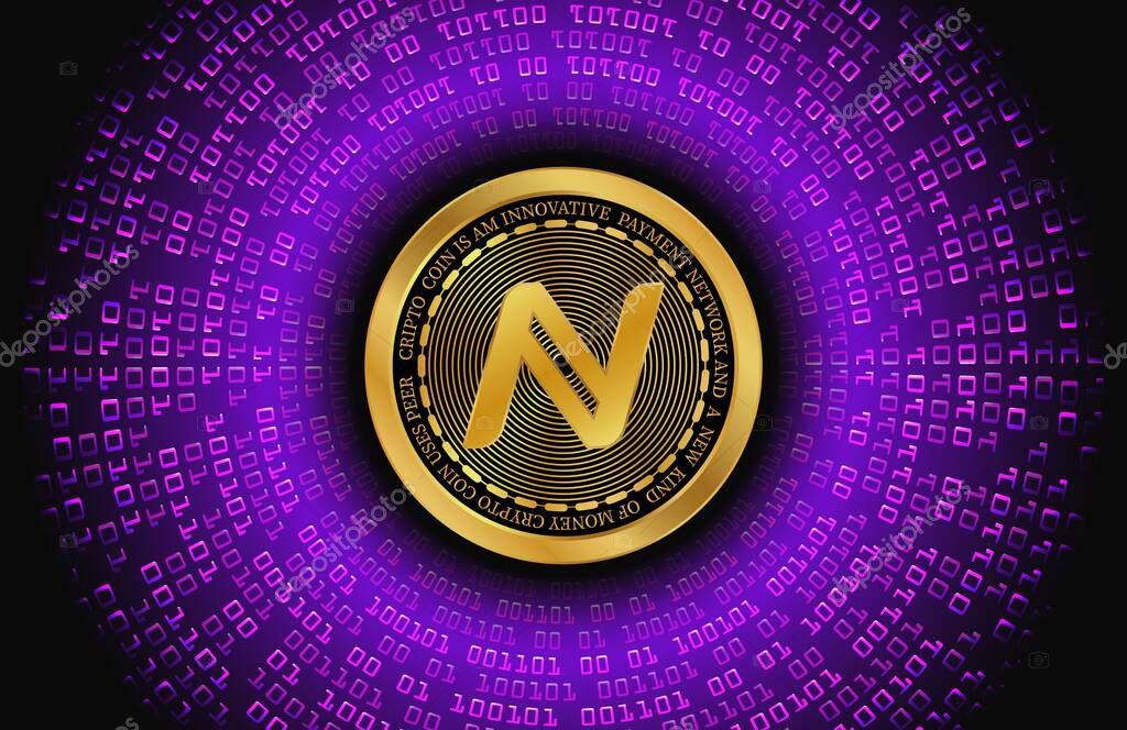 Namecoin-nmc virtual currency images. 3d illustration