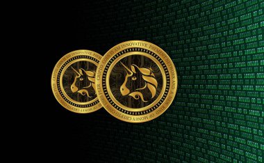 uniswap virtual currency images. 3d illustrations.