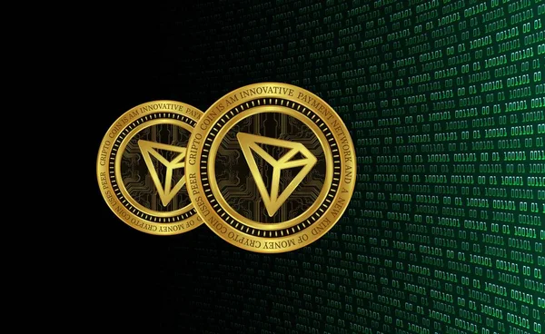 Tron Trx Virtuell Valuta Illustrationer — Stockfoto