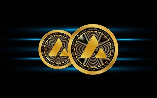 Avalanche Avax Virtual Currency Image Digital Background Illustrations — Stok fotoğraf