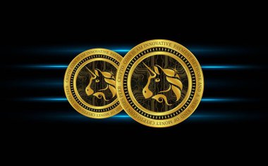 uniswap virtual currency images. 3d illustrations.