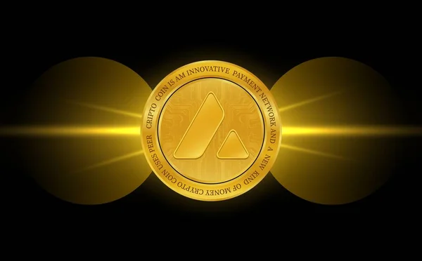 Avalanche Avax Virtual Currency Image Digital Background Illustrations — стоковое фото