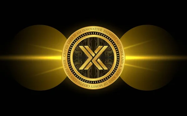 stock image immutable x-imx virtual currency images. 3d illustration.