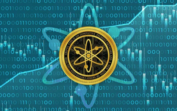 Cosmos Atom Virtual Currency Images Illustration — Foto de Stock