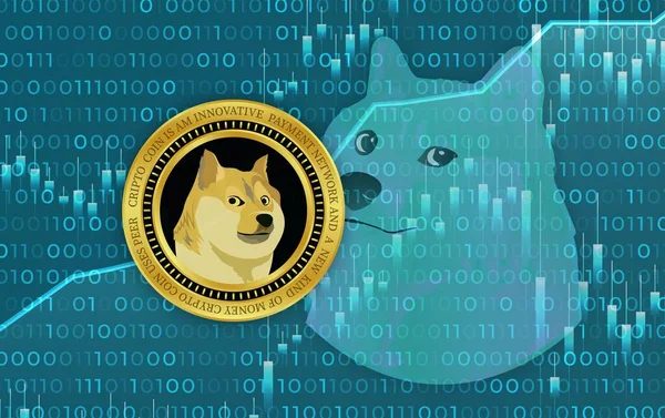 Hund Hund Virtuell Valuta Bild Illustrationer — Stockfoto