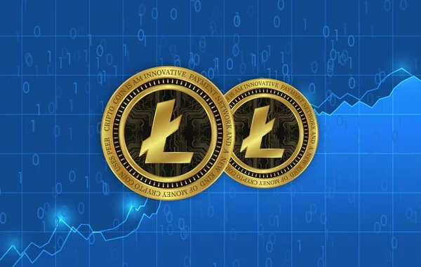 Vistas Litecoin Ltc Moneda Virtual Ilustración — Foto de Stock