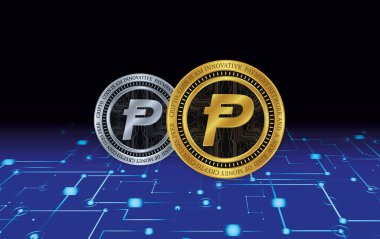 Potcoin sanal para birimi görüntüleri. 3d çizimler.