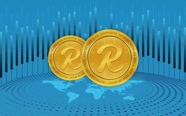 reef virtual currency logo images. 3D drawings.