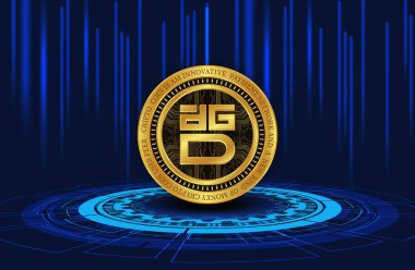 Digix dao-dgd sanal para birimi görüntüsü. 3d illüstrasyon.