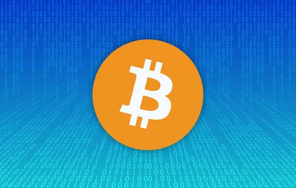 Images Bitcoin Btc Logo Digital Background Illustrations — Stock Photo, Image
