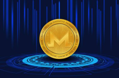 Monero-xx Bay Sanal para birimi görüntüleri. 3d illüstrasyon.