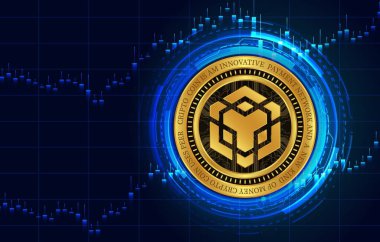 binance-bnb sanal para birimi resimleri. 3d illüstrasyon.