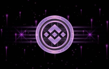 binance-bnb sanal para birimi resimleri. 3d illüstrasyon.