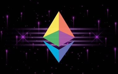 ethereum-eth sanal para birimi resimleri. 3d illüstrasyon.