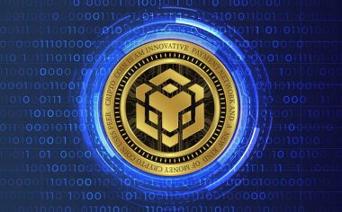 binance-bnb sanal para birimi resimleri. 3d illüstrasyon.