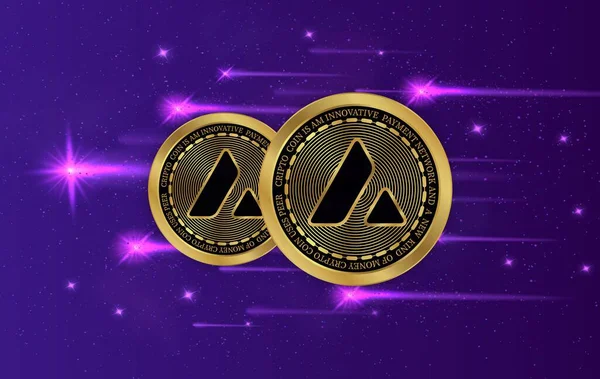 Avalanche Avax Virtual Currency Image Digital Background Illustrations — Foto de Stock