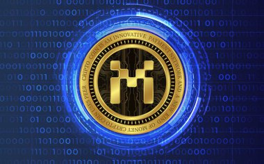 mxc virtual currency images. 3d illustration.
