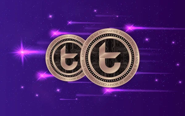 Digital Background Image Tomochain Tomo Virtual Currency Drawings — Stock Photo, Image