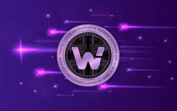 Woo Network Woo Virtual Currency Logo Illustrations — Foto Stock