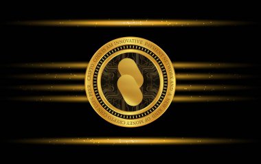ATmchain-ATM sanal para birimi görüntüleri. 3d illüstrasyon.