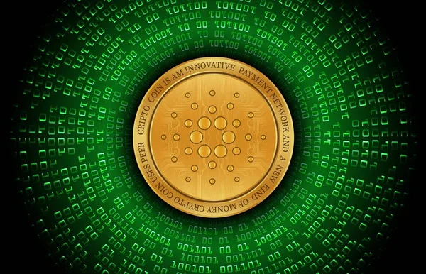 カルダノ アダ暗号通貨のイメージです 3Dイラスト — ストック写真