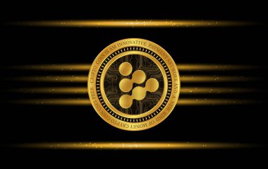 iexec-rlc virtual currency logo. 3d illustrations.