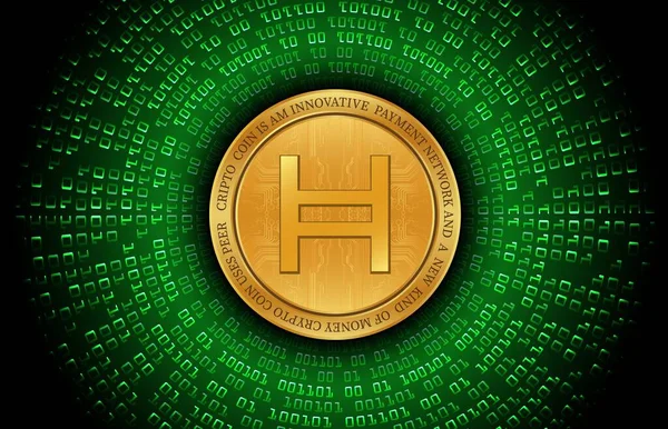 Hedera Hashgraph Hbar虚拟货币图像 3D说明 — 图库照片