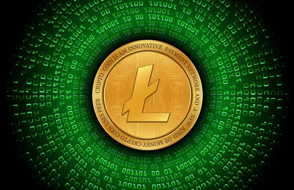 Uitzicht Litecoin Ltc Virtuele Valuta Illustratie — Stockfoto