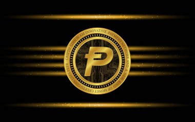 Potcoin sanal para birimi görüntüleri. 3d çizimler.