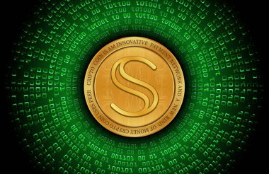 secret-scrt virtual currency images. 3d illustrations.